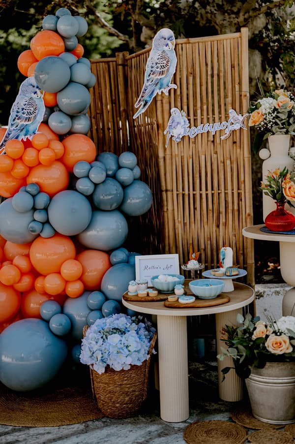 Most Beautiful Baby Boy Baptism Decoration Ideas With Exotic Parrots Theme