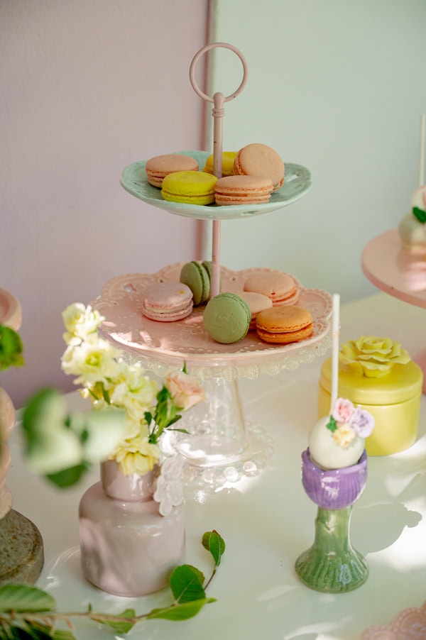 Christening Decoration Ideas Pink Yellow Lilac