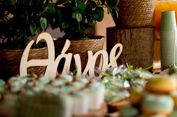Picnic Themed Boy Baptism Wildflower Decoration