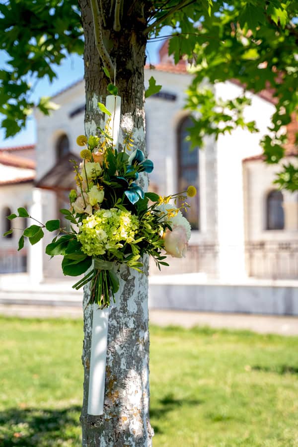 Romantic Baptism Floral Arrangements Rustic Chic Details
