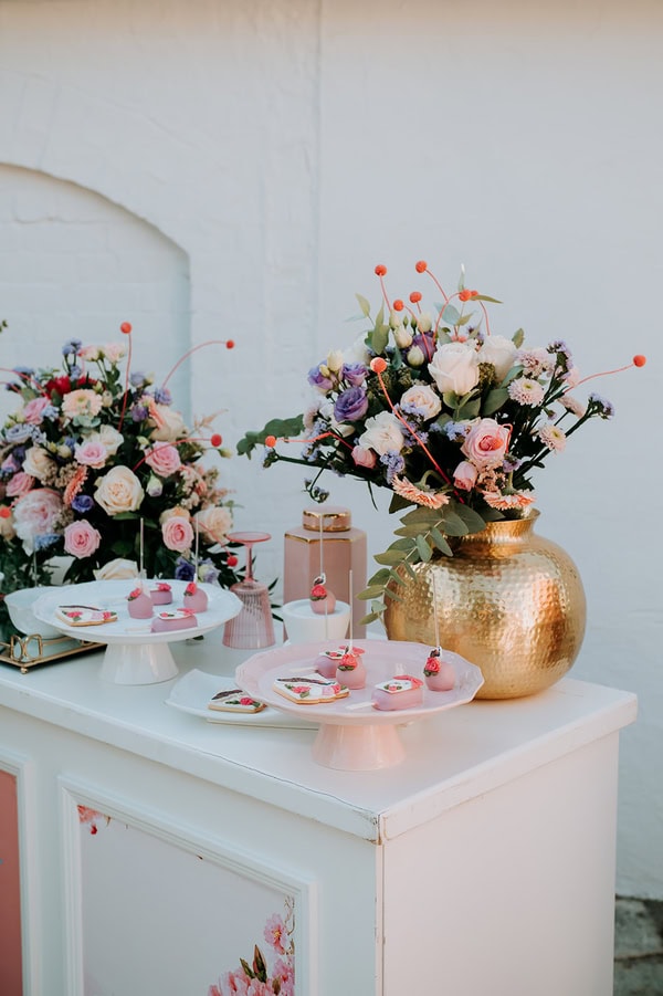 Romantic Summer Baptism Peacock Theme