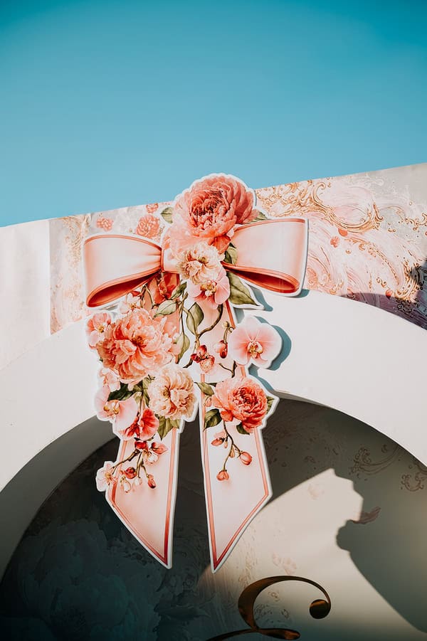 Romantic Summer Baptism Peacock Theme