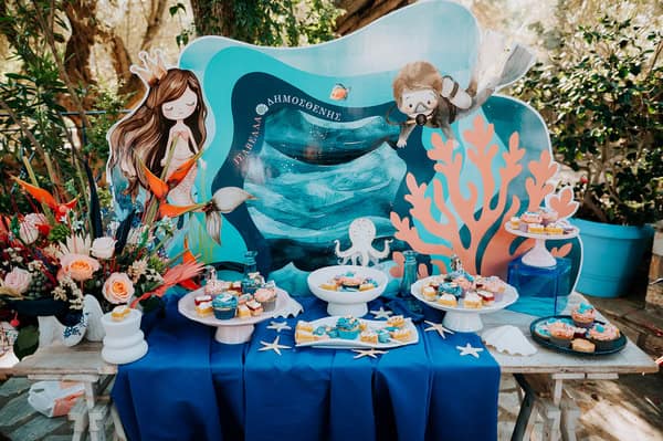 Stunning Twin Baptism Mermaid Diver Seaside